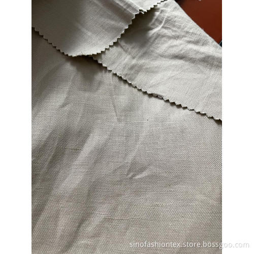 linen cotton twill fabric for pants and suiting of ladys in s/s season